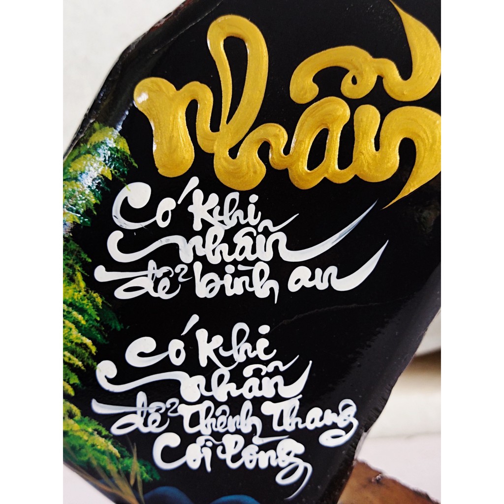 Thư pháp trên nền đá đen tuyền 💯 tự nhiên. , Khắc chữ thư pháp theo yêu cầu của khách hàng