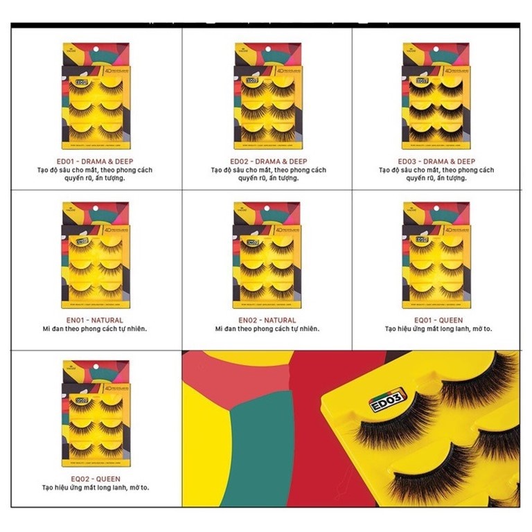 Lông Mi Giả 4D Xếp Lớp Đa Tầng VACOSI - 4D PRO EYELASH Tự Nhiên - Mắt Búp Bê - Cá Tính - Ấn Tượng