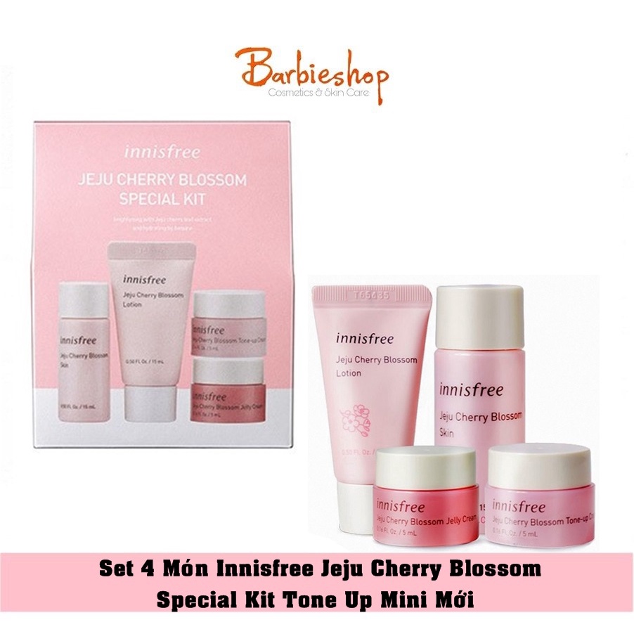 Set 4 Món INNISFREE Cherry Tone Up Mini Mới