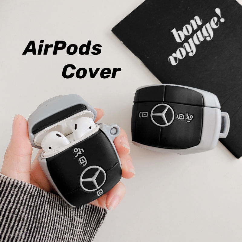 Vỏ Bảo Vệ Hộp Đựng Tai Nghe Airpods 1 / 2 Hình Logo Bmw Benz Sáng Tạo Ốp