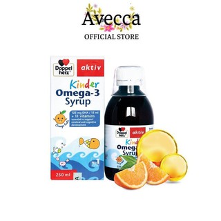Siro Bổ Sung Omega-3 Hỗ Trợ Phát Triển Trí Não, Tăng Cường Thị Lực Cho Bé Từ 1 Tuổi Doppelherz 250ml
