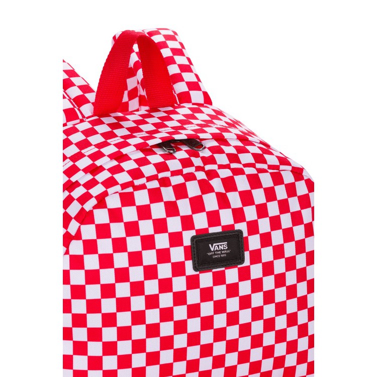 Balo Vans Checkerboard White/Red