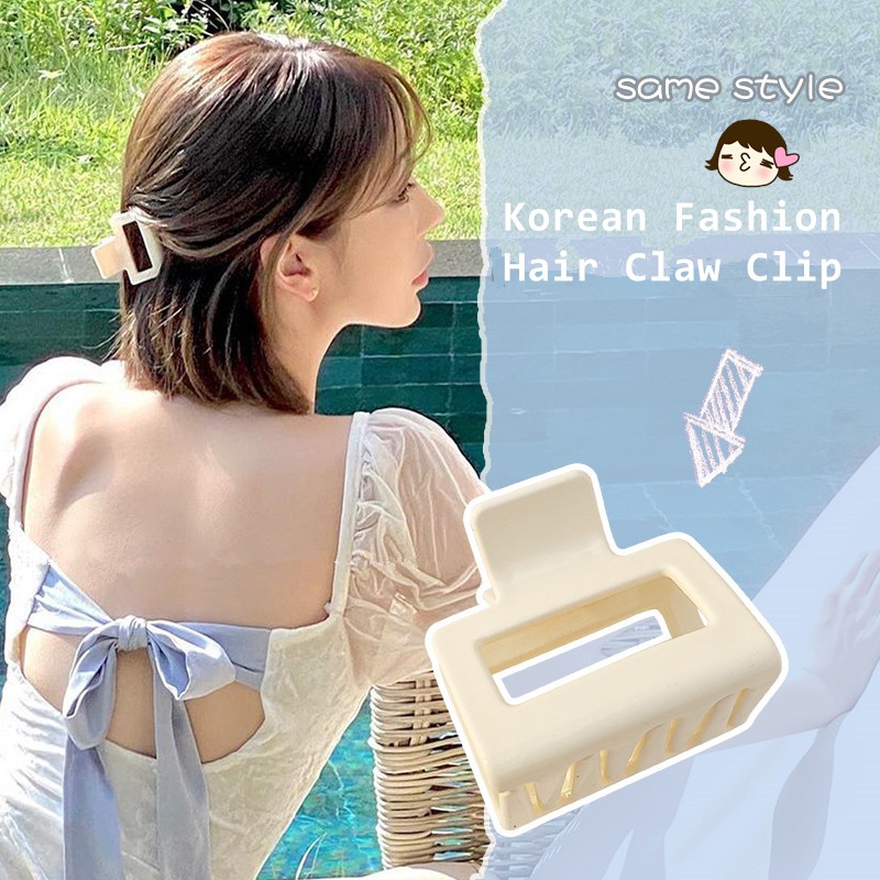 Kẹp Tóc Nhựa Acrylic Hình Chữ Nhật Phong Cách Hàn Quốc Dành Cho Bạn Nữ
