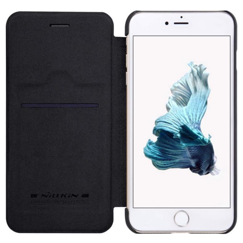 Bao da dành cho iPhone 7 Plus / 8 Plus hiệu Nillkin Qin (Chất liệu da cao cấp, có ngăn đựng thẻ) - Hàng chính hãng