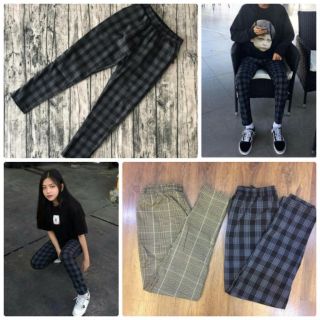 Plaid pants unisex