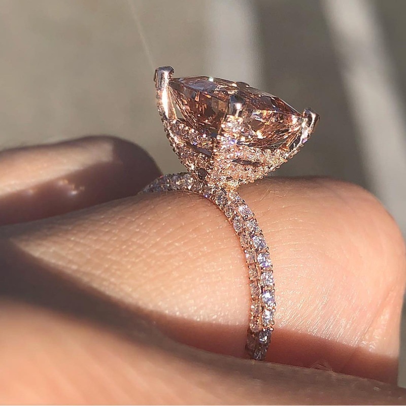 Nhẫn đính đá zircon hình vuông phong cách Âu Mỹ cổ điển sành điệu cho nữ