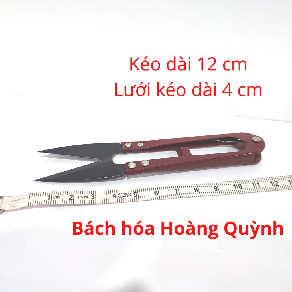 Cây kéo bấm chỉ - kéo cắt chỉ  loại LỚN cán sắt lưỡi đen LVLEA .