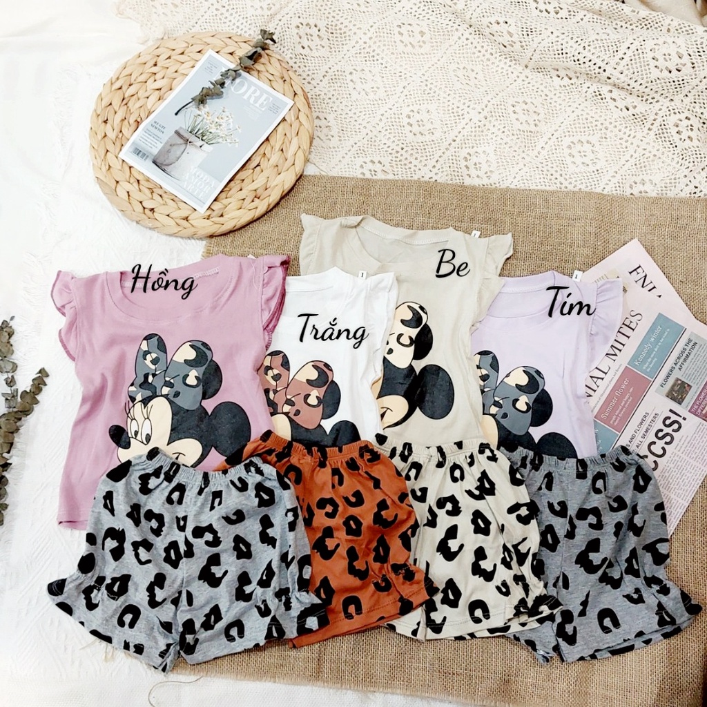 (8-18kg) Bộ cộc tay bé gái QATE941 - bộ quần áo cánh tiên
