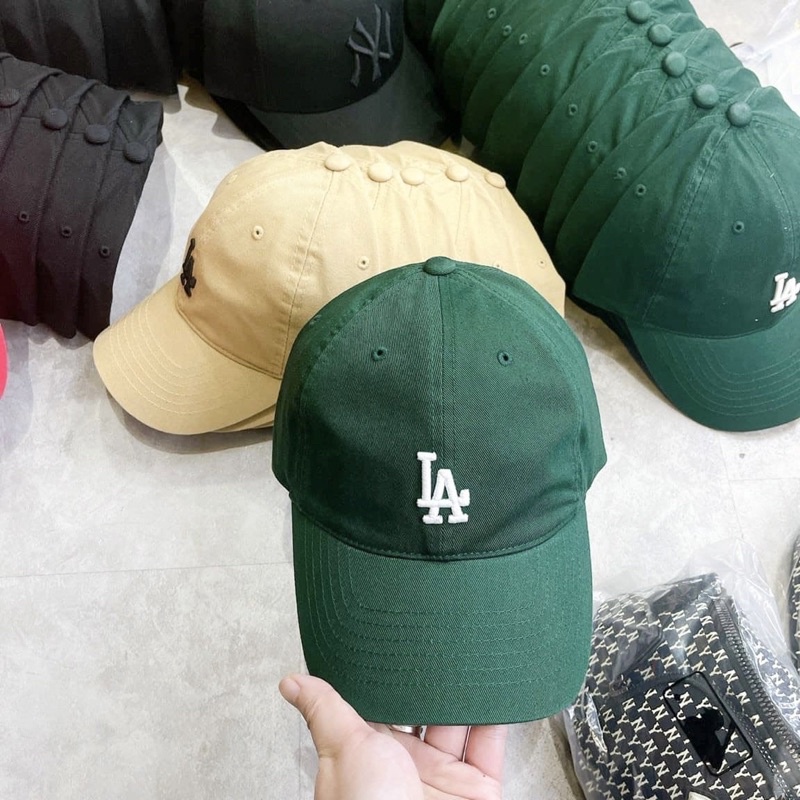 Mũ Nón MLB Nam Nữ NY-LA  Basic Logo Nhỏ Cam Kết Chính Hãng Full Tem Tag