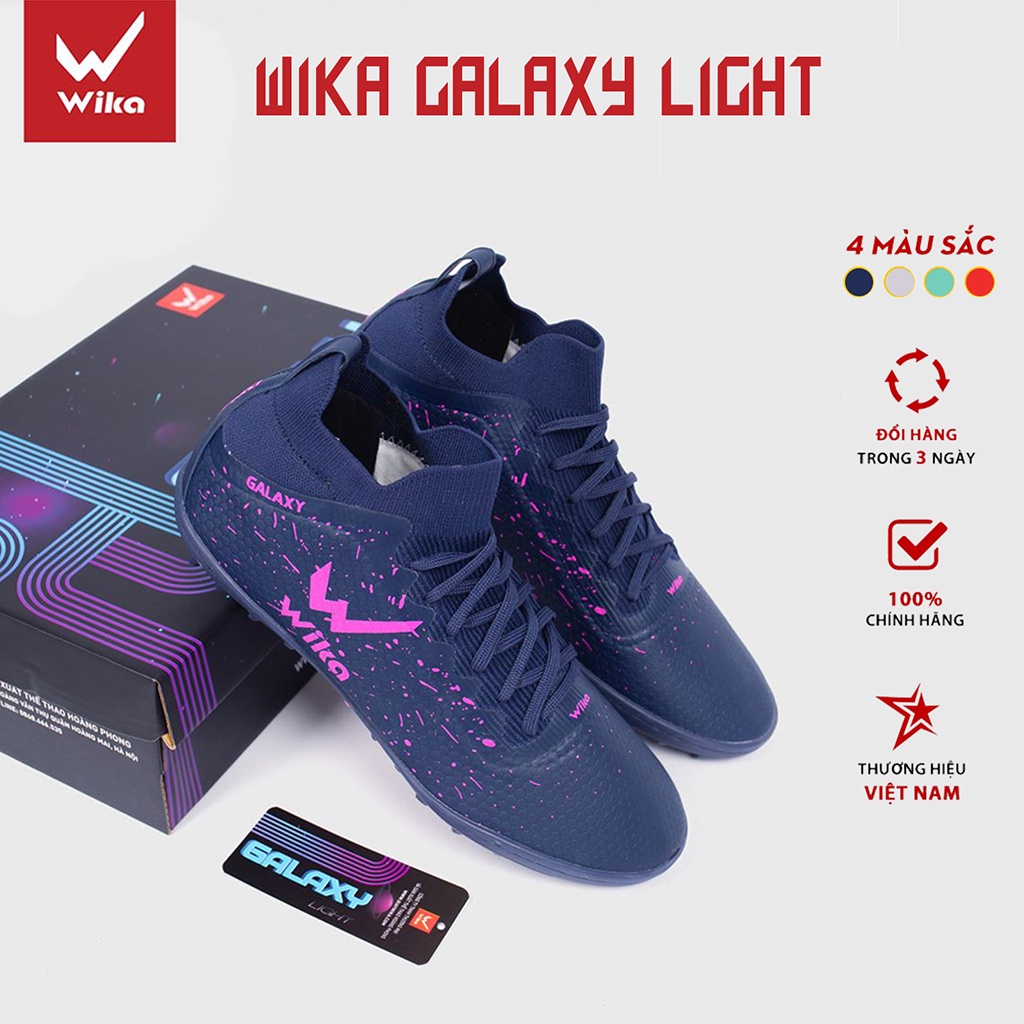 Giày đá bóng Wika Galaxy đã khâu đế đủ size, giày bóng đá sân cỏ nhân tạo chính hãng
