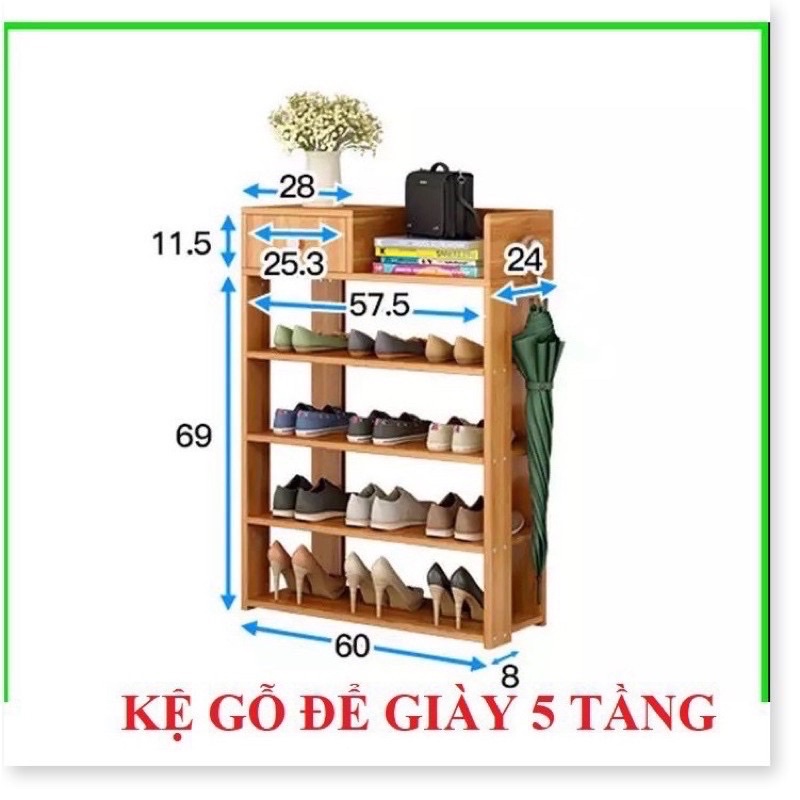 [Mã LIFEBKM1 giảm 10% tối đa 1 triệu đơn từ 500k] SALE SỐCKỆ GIẦY DÉP GỖ 5 TẦNG ( Giá Tốt Nhất)