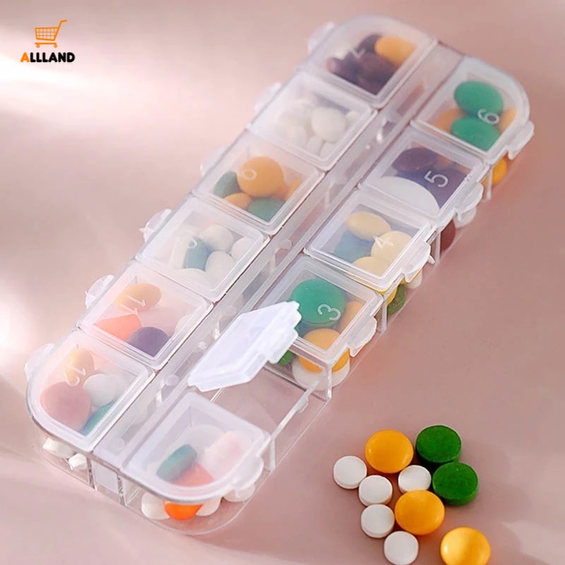 Hộp Nhựa Rỗng 13.5*1.5cm 12 Ngăn Đựng Trang Sức/Trang Sức