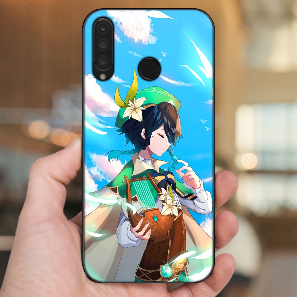 Ốp lưng Huawei P30 Lite, Nova 4e viền đen in hình Venti Genshin Impact