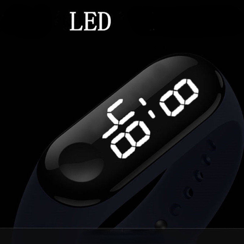 Đồng hồ đeo tay điện tử mặt led thiết kế đơn giản thời trang dành cho học sinh