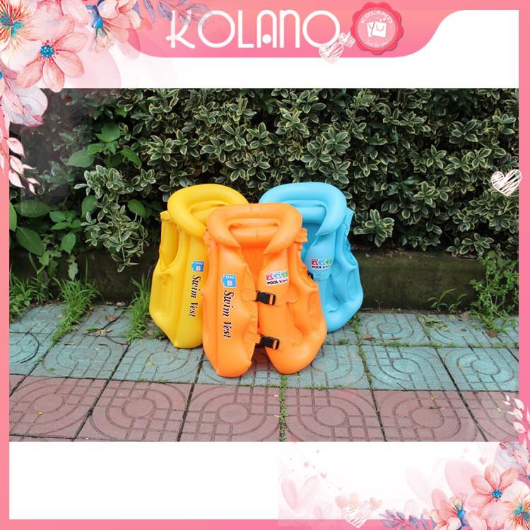 Áo Phao Bé Gái Bé Trai Tập Bơi KOLANO Có Khóa Cài An Toàn Cho Bé Size S 1 - 6 Tuổi SS-001097 [Tặng Bơm Phao]