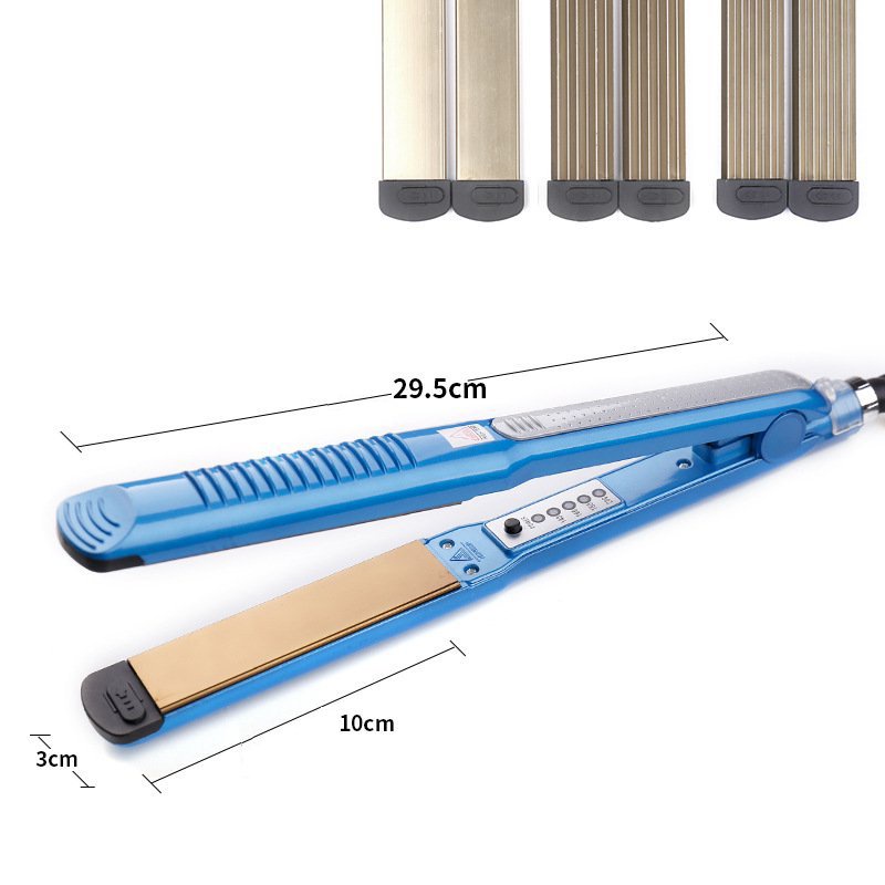 Máy là tóc, máy duỗi tóc, máy bấm xù, máy dập xù thay được lưỡi PRO (kèm 3 bộ lưỡi thay thế)