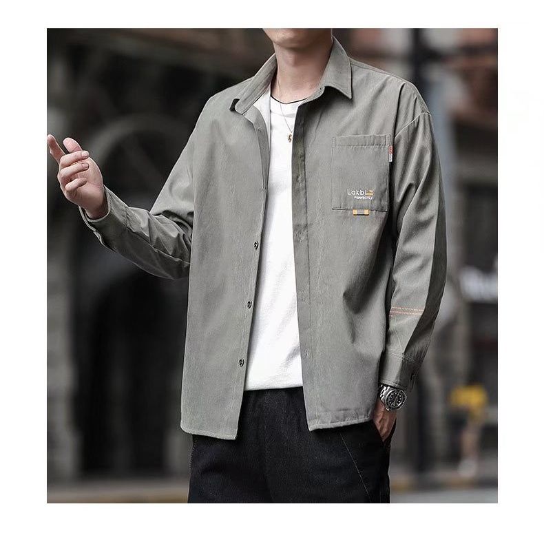 Áo Khoác Sơ Mi Tay Dài Thời Trang Xuân Thu Trẻ Trung Cho Nam