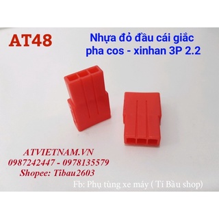 Nhựa mủ đỏ đầu cái của giắc pha cos xinhan 3P 2.2- AT48 ( 1 bịch 10 cái )