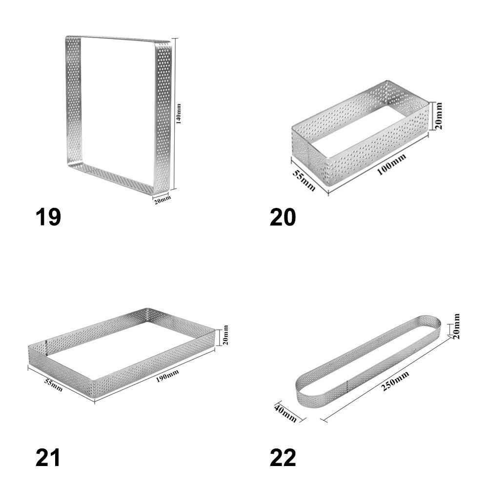 CONOPERY Khuôn Làm Bánh Tartlet Hình Tròn Thiết Kế Đục Lỗ Tiện Dụng