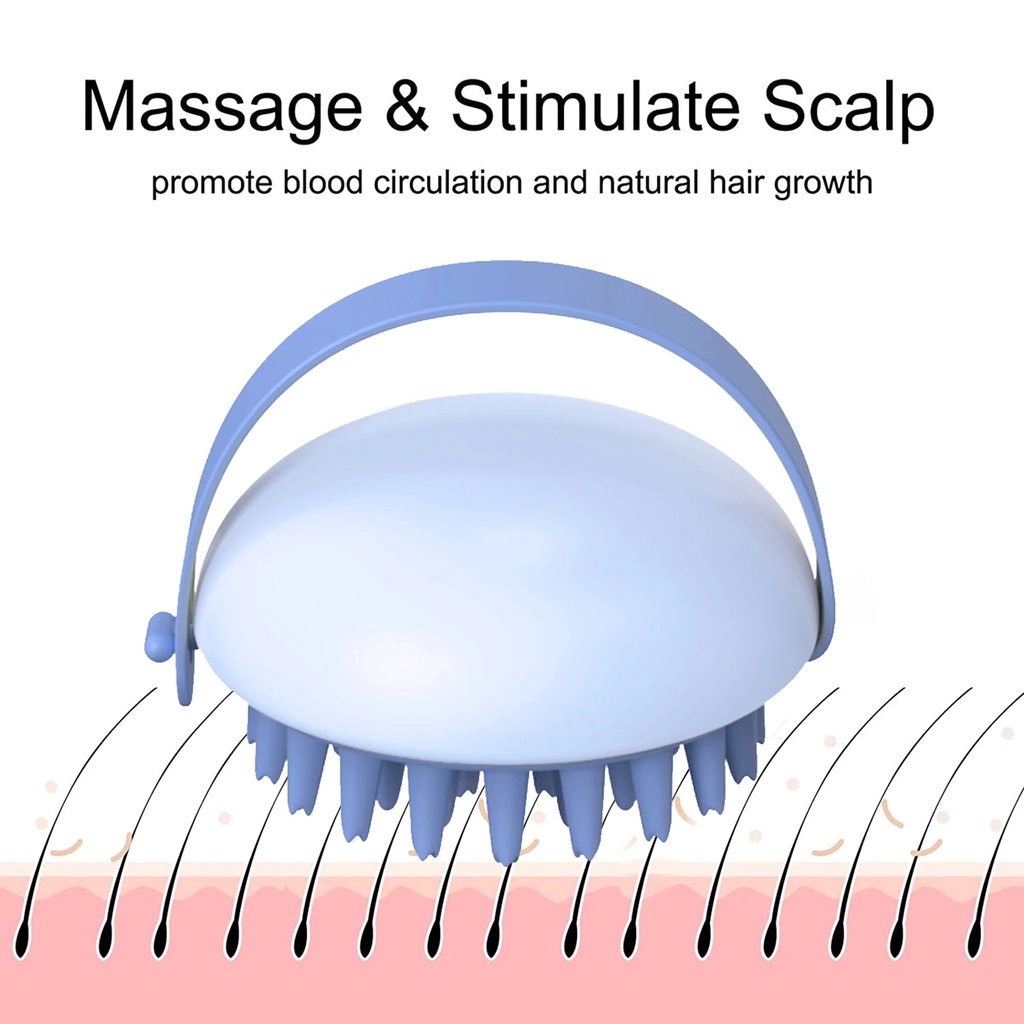 Bàn chải silicone mềm mát xa da đầu đa năng chống gàu