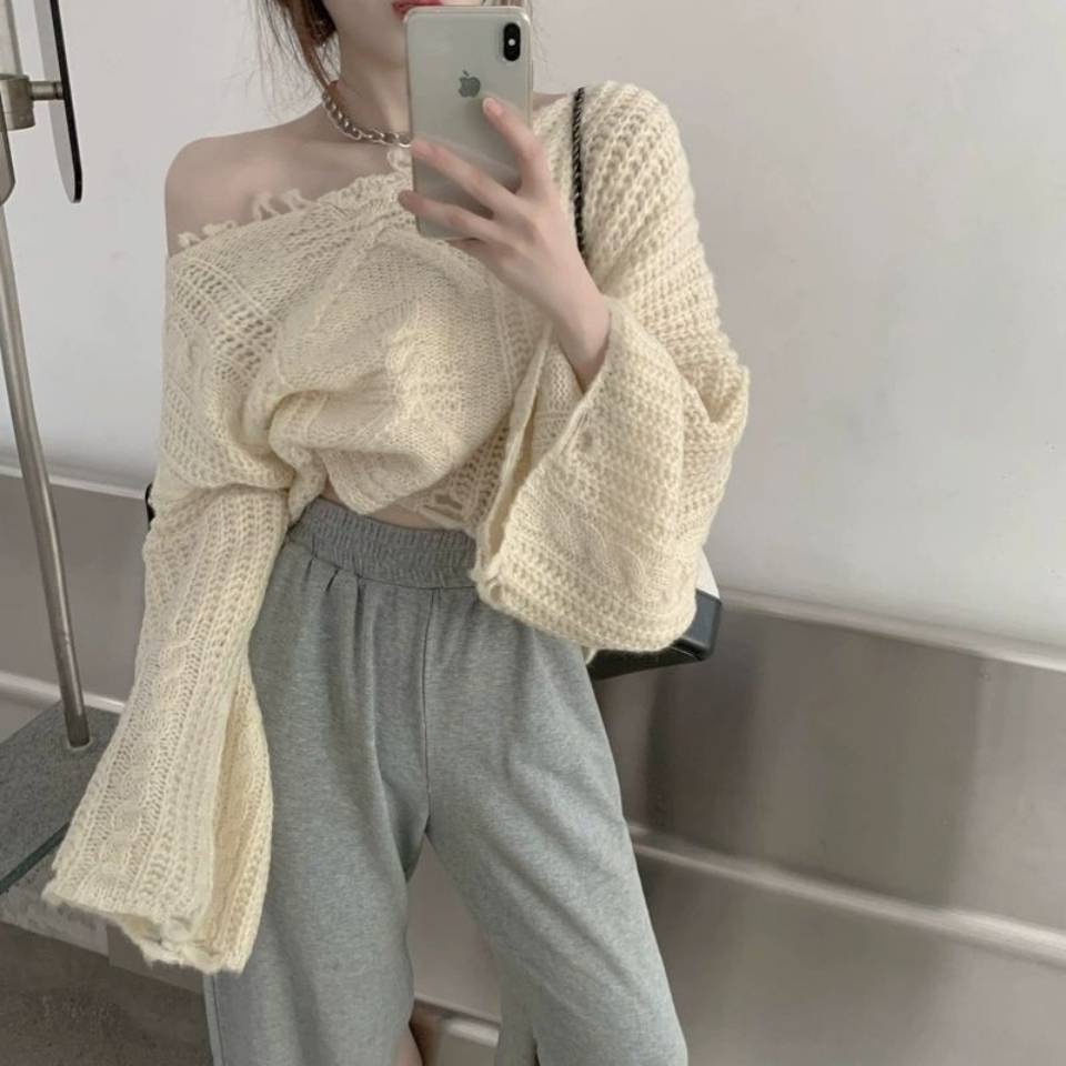 Áo Thun Lửng Nữ Dài Tay Cổ Tròn Thời Trang Hàn