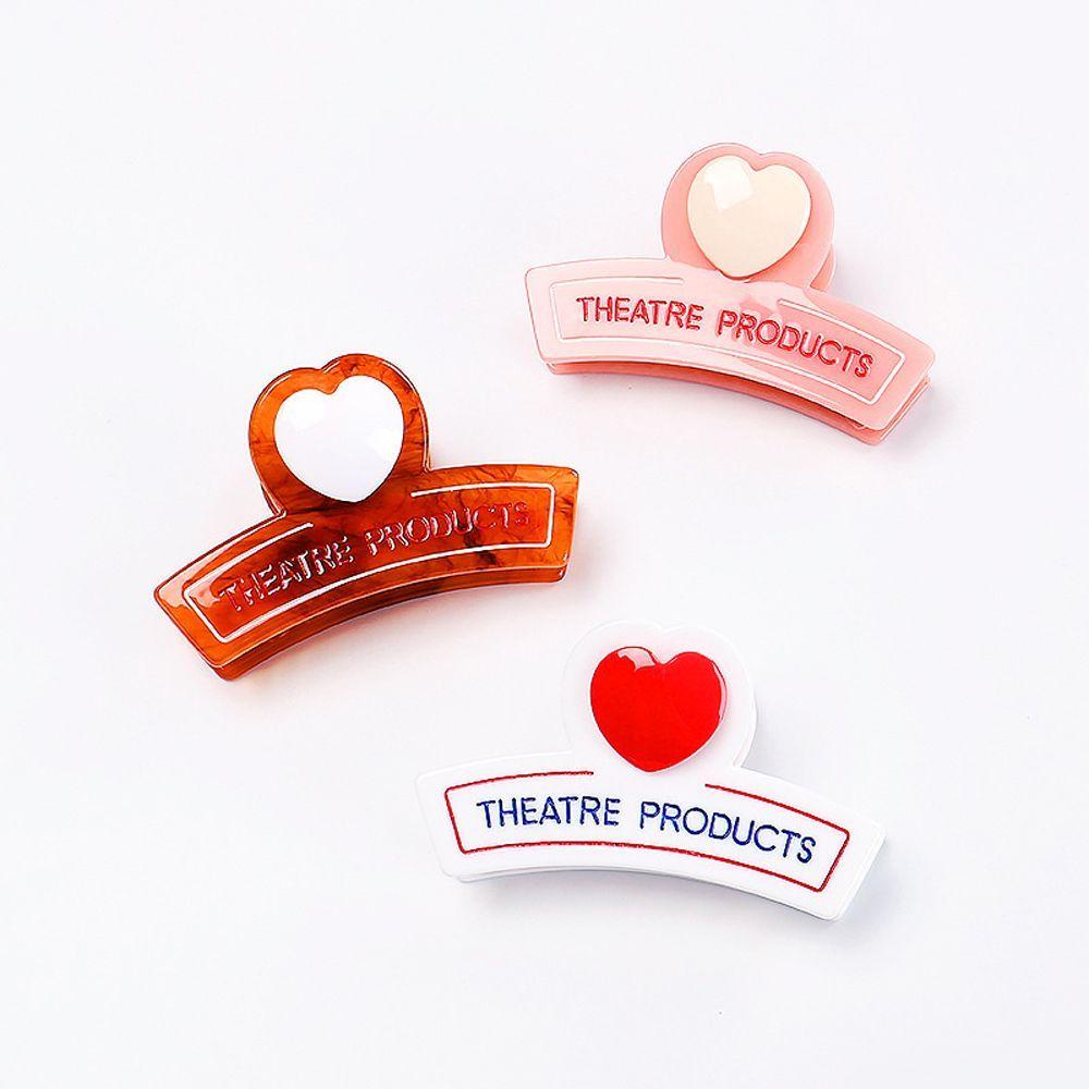 NICKOLAS Kẹp Tóc Càng Cua Hình Trái Tim Dễ Thương Phong Cách Retro Hàn Quốc