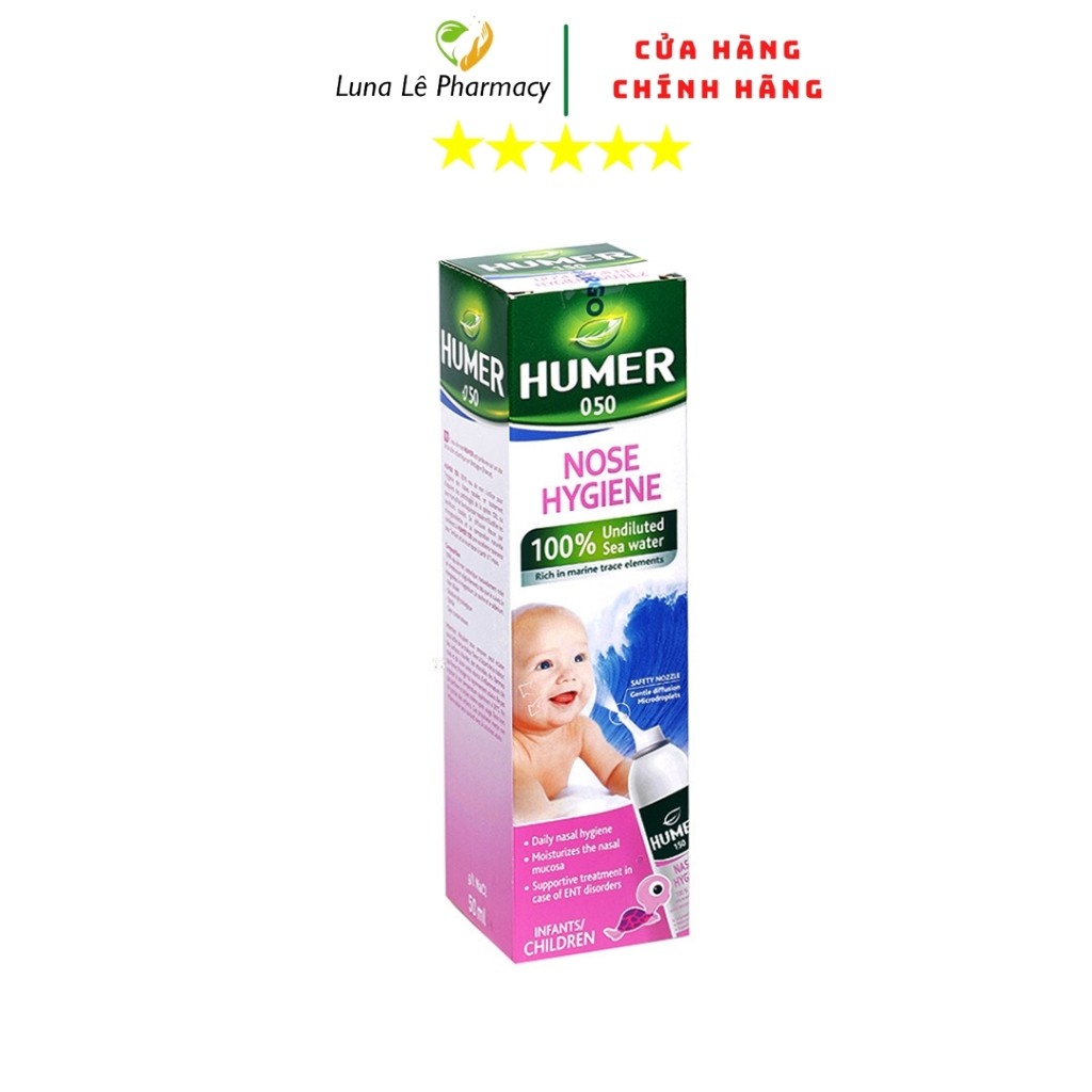 Dung Dịch Vệ Sinh Mũi Humer 050 Và 150 Blocked Nose 50ml 150ml