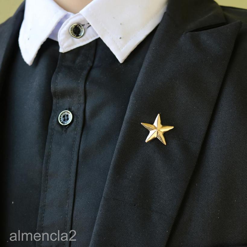 [ALMENCLA2] Shiny Mens Star Party Sweater Wedding Brooch Pin Cocktail Party Prom Jewelry