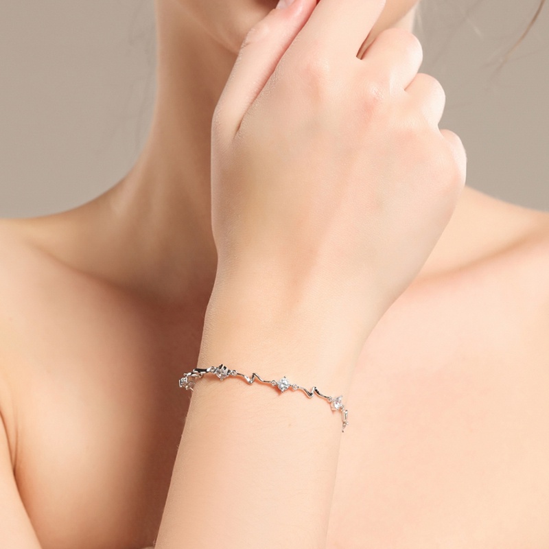 Lắc Tay Bạc Nữ mẫu Junli Tia Sét - Vòng Tay Bạc nữ tự thiết kế, làm thủ công nhà M.Lady Jewelry