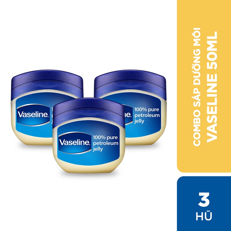 [Mã COSUI5 giảm 8% đơn 150K] Combo 3 sáp dưỡng ẩm Vaseline 50ml