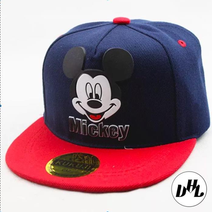 Mũ cho bé (3 đến 6 tuổi), nón trẻ em HIPHOP SNAPBACK MICKEY cho bé vải mịn cao cấp thời trang (Ảnh thật)