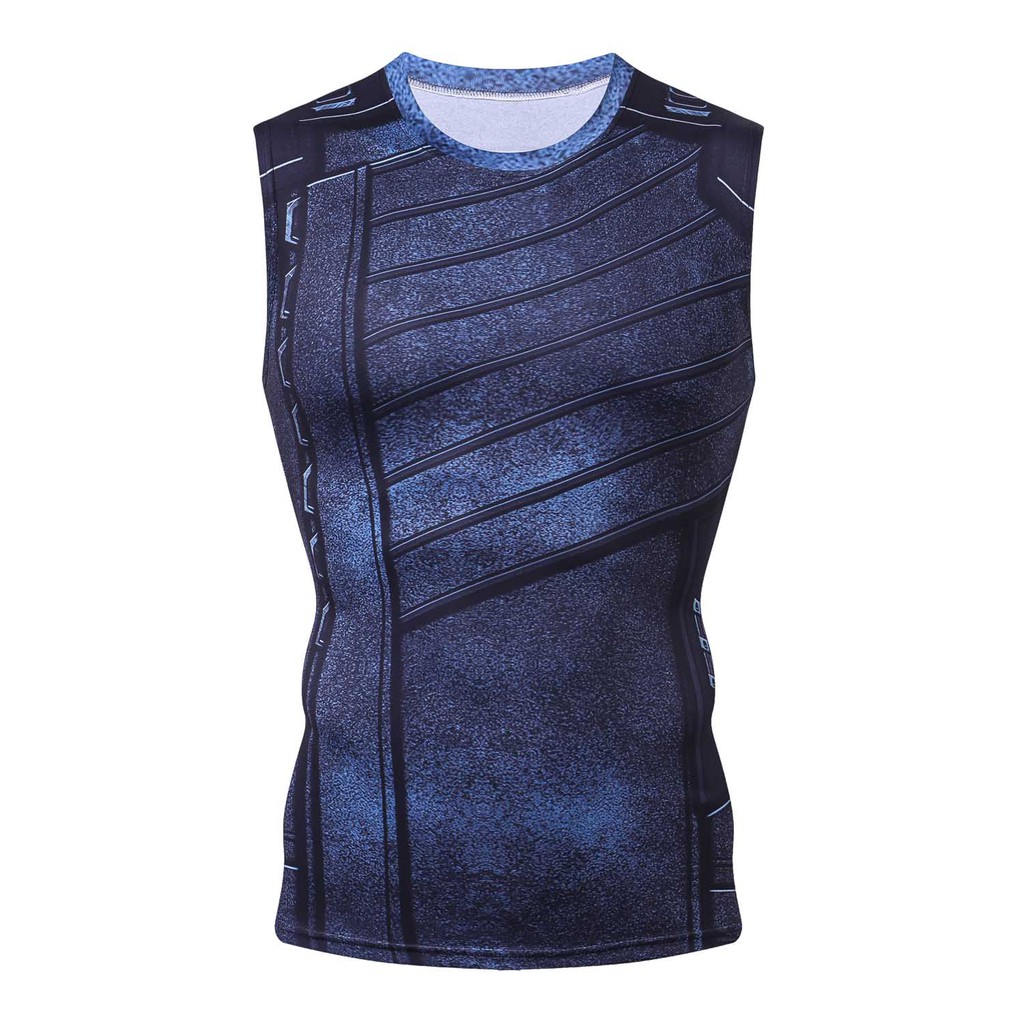 Áo thun không tay in họa tiết siêu anh hùng marvel 3d co giãn phong cách thể thao thời trang mùa hè cho nam