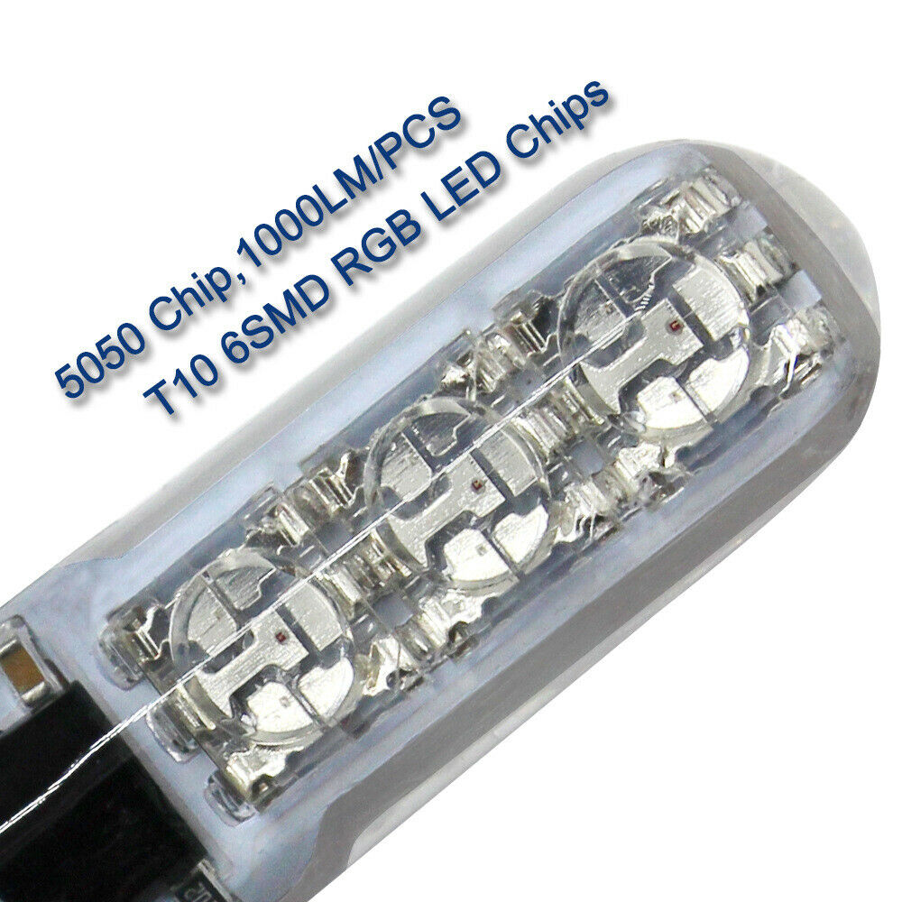 10 Bóng Đèn Led T10-6smd 5050 Silicone Cho Xe Hơi