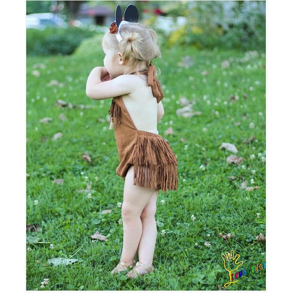 ❤XZQ-Newborn Baby Girl Tassels Romper Jumpsuit Bodysuit Kid Clothes Outfit Sunsuit Hot Sale