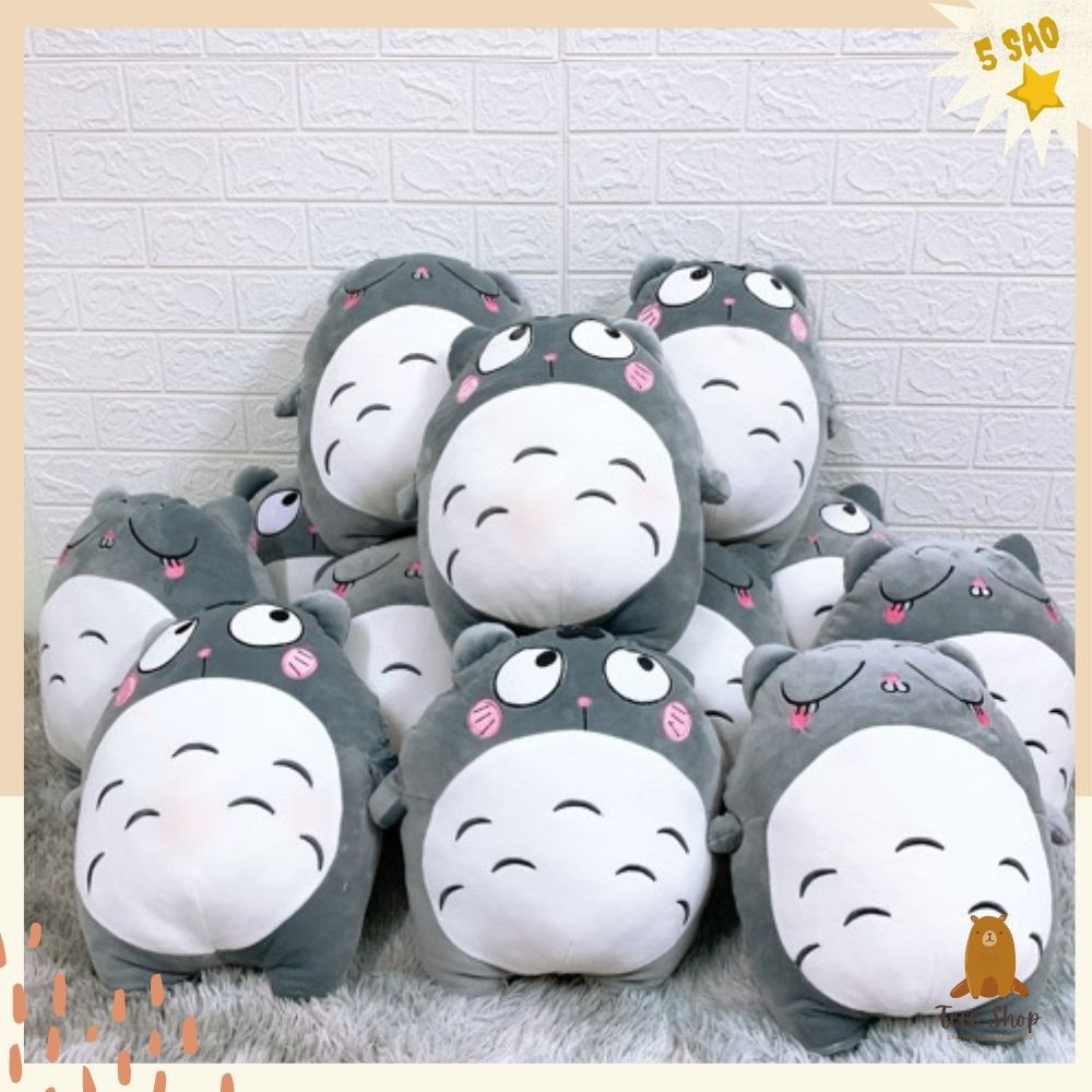 🐷 Gấu Bông Totoro, Gối Ôm Totoro Biểu Cảm Siêu Cute 🐷