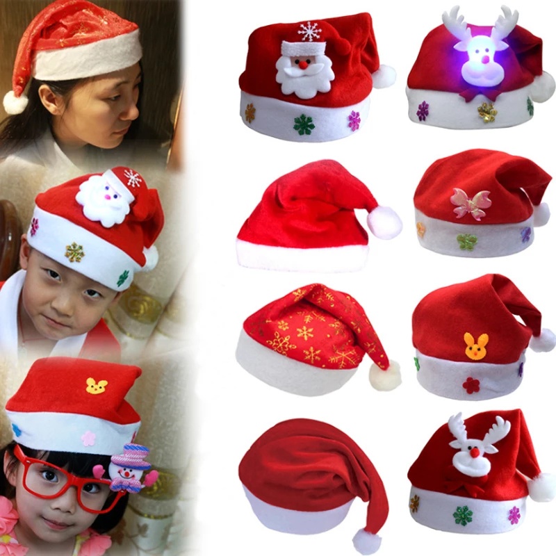 Mũ Giáng sinh có đèn LED trang trí đẹp mắt