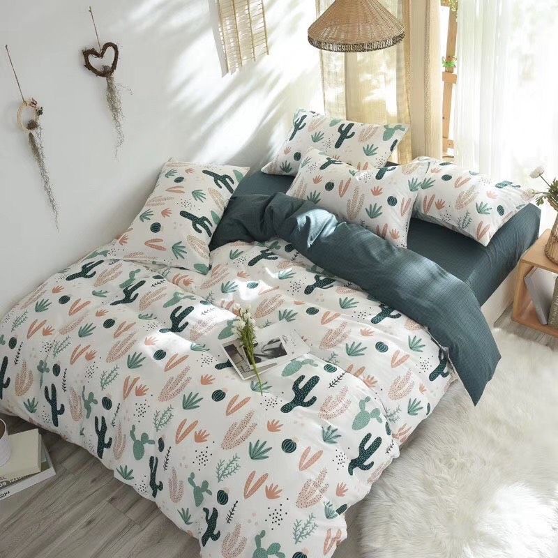 Set chăn ga gối cotton living 100% Hàn Quốc