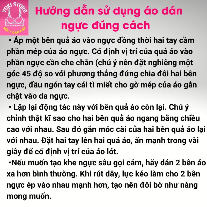 Áo Ngực Silicon Dán Ngực Nâng Ngực Cài Trước Kèm Dây Trong YUKI STORE 4949