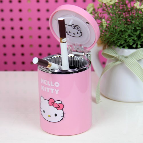 Gạt Tàn Thuốc hello kitty Có Đèn led Phát Sáng Dễ Thương