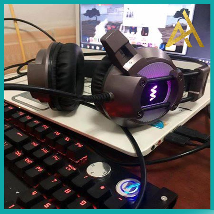 Tai Nghe Gaming Có Dây Headphone Chụp Tai WANGMING 9600 LED 7 Màu - Tai Nghe Nhạc Máy Vi Tính Laptop Game Thủ Có Micro