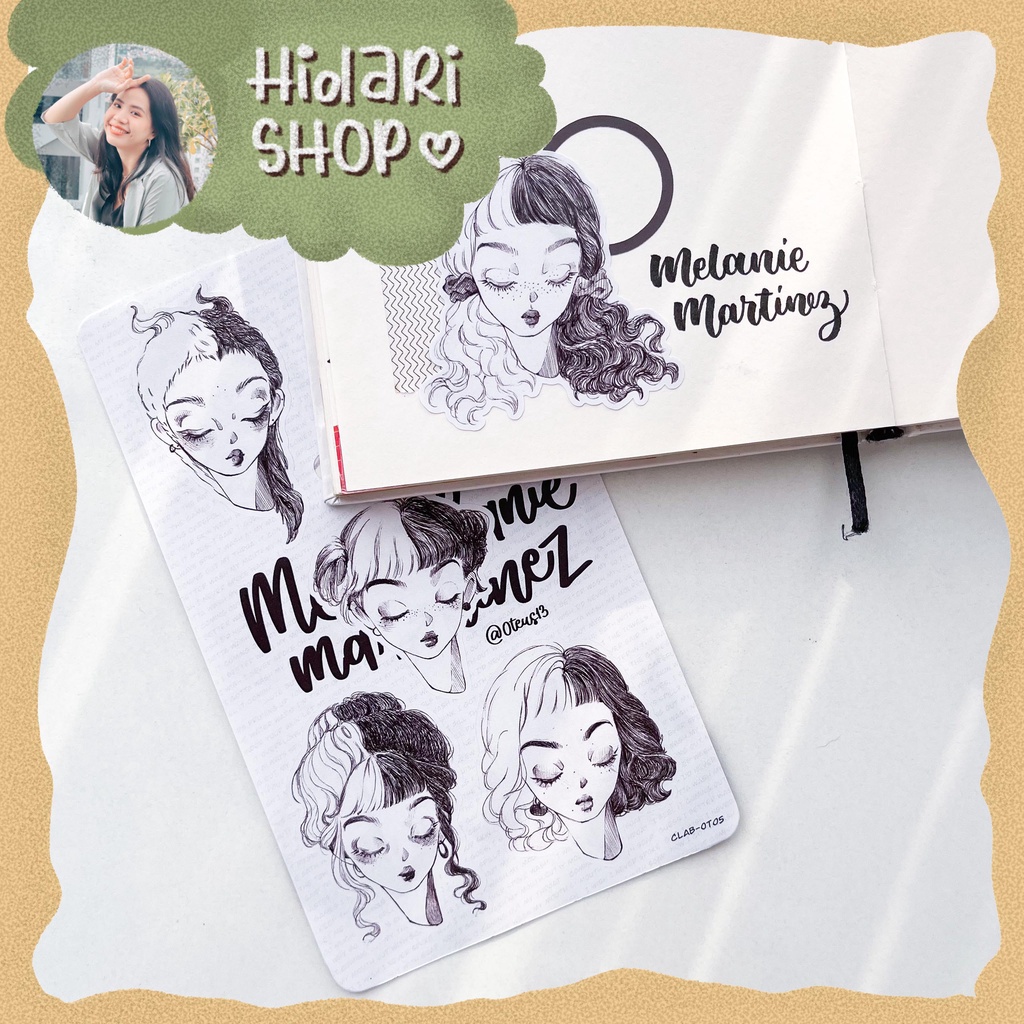 Sticker phong cách vintage Melanie by Oteus trang trí sổ | Hidari