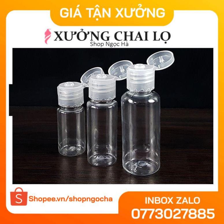 [Combo 10sp] Chai Chiết Mĩ Phẩm ❤ [20ml,30ml,50ml] Chai lọ nhựa pet trong nắp bật chiết mỹ phẩm , phụ kiện du lịch