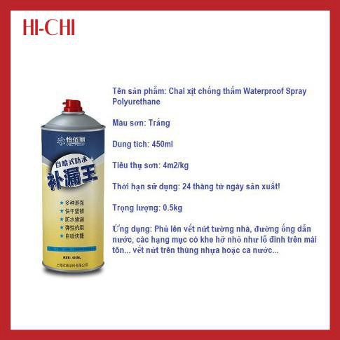 Bình xịt chống thấm chống dột mái nhà tường ống nước đa năng 450ml - Chai xịt chống thấm công nghệ sơn màu trắng Nhật