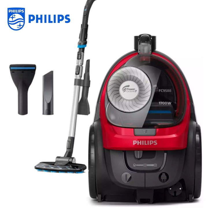 Máy hút bụi không túi dùng trong gia đình. Thương hiệu cao cấp Philips FC9588/81, công suất 1700W - Hàng Chính Hãng