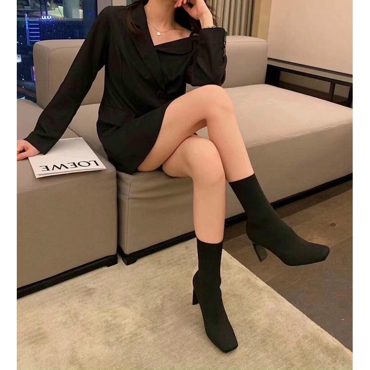 Bốt len cao cổ len đanh