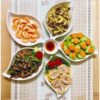 BỘ ĐĨA SỨ HÌNH LÁ XOÀI 🍝ĐỘC ĐÁO - SANG TRỌNG 🍝GỐM SỨ BÁT TRÀNG - BÁT ĐĨA ĐẸP - CƠM CANH NGON - CẢ NHÀ VUI