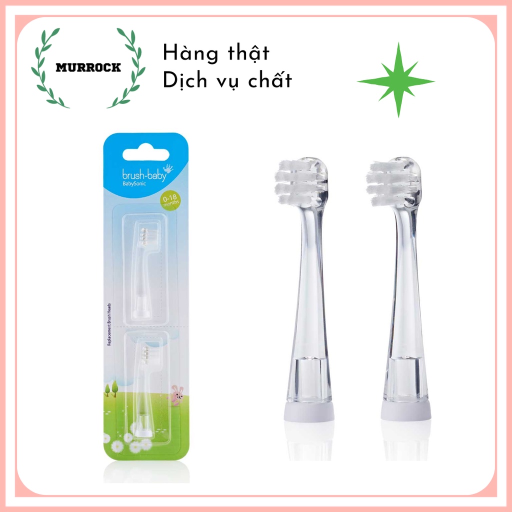 Đầu thay thế bàn chải điện Babysonic, vỉ 2 cái UK Anh Quốc