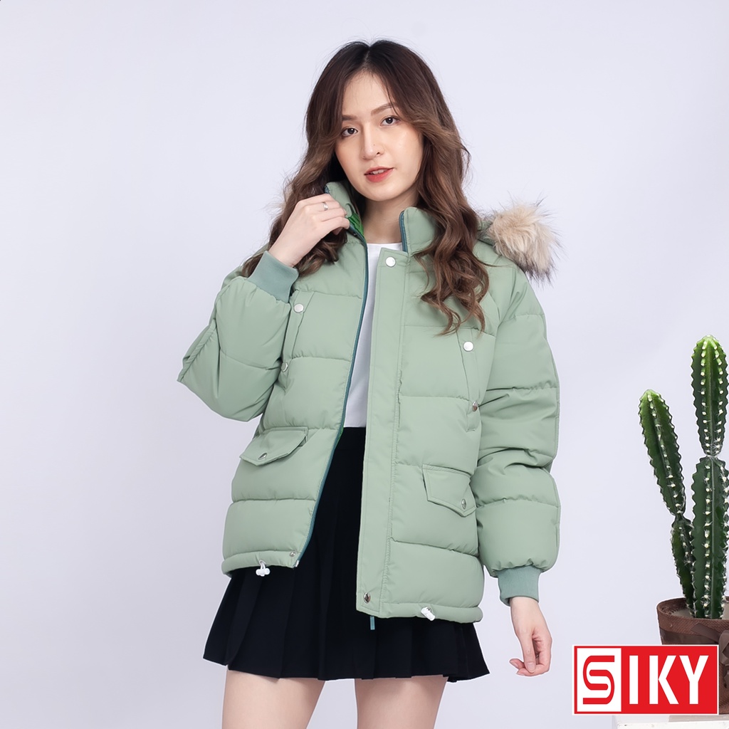 Aó khoác phao nữ đại hàn dáng rộng đẹp phong cách - SLIKY HX11 | BigBuy360 - bigbuy360.vn