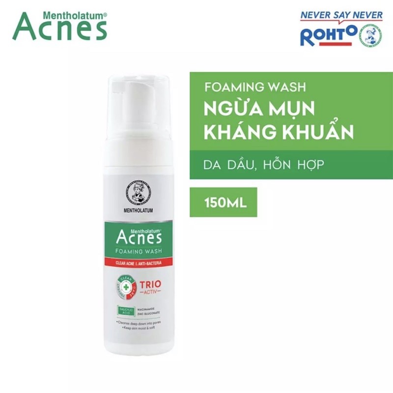 Acnes Foaming Wash – Dung dịch tạo bọt ngăn ngừa mụn 150ml