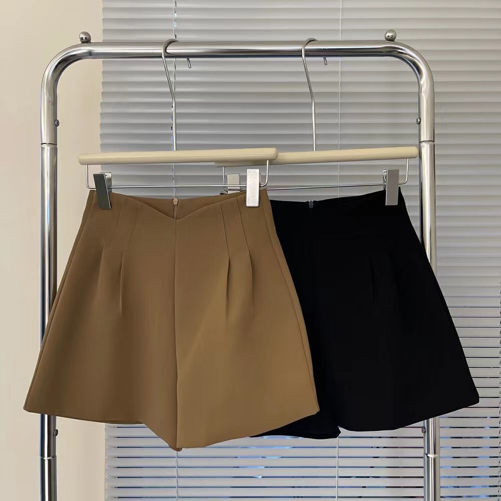 Quần ngắn ống rộng Lưng Cao Thời Trang Cho Nữ